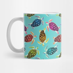 Cute Animals Colorful Swimming Sea Turtles Nature Ocean Pattern Gift Mug